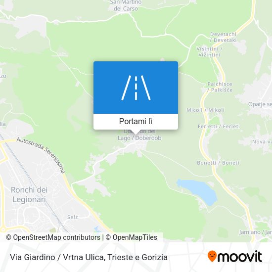 Mappa Via Giardino / Vrtna Ulica