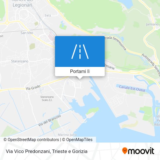 Mappa Via Vico Predonzani