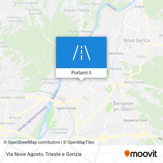 Mappa Via Nove Agosto
