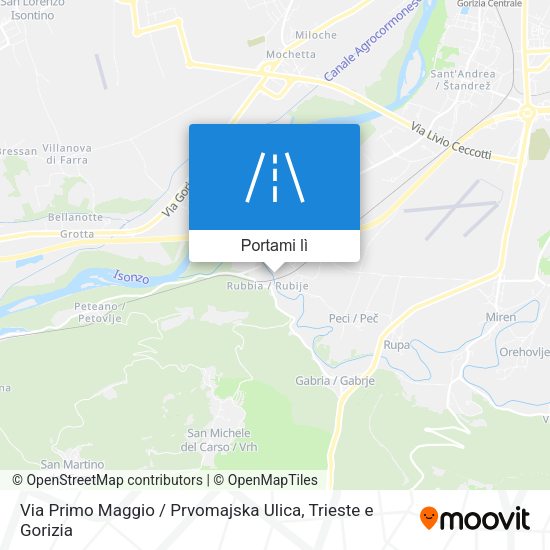Mappa Via Primo Maggio / Prvomajska Ulica
