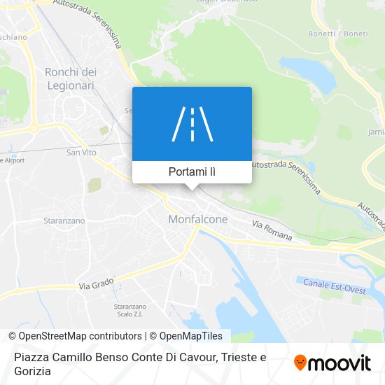 Mappa Piazza Camillo Benso Conte Di Cavour