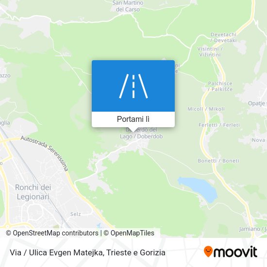 Mappa Via / Ulica Evgen Matejka