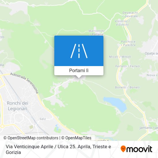 Mappa Via Venticinque Aprile / Ulica 25. Aprila