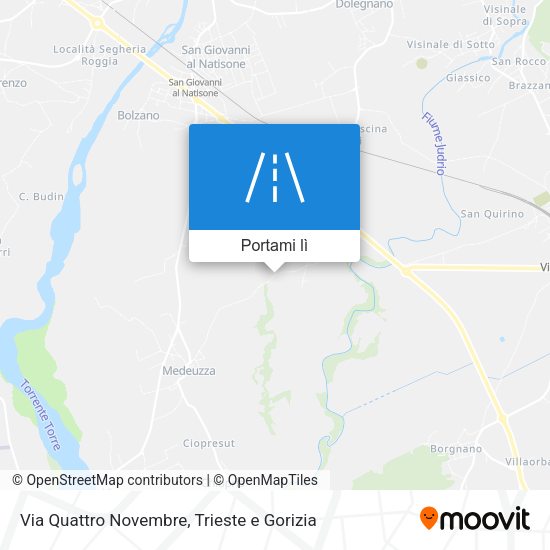 Mappa Via Quattro Novembre
