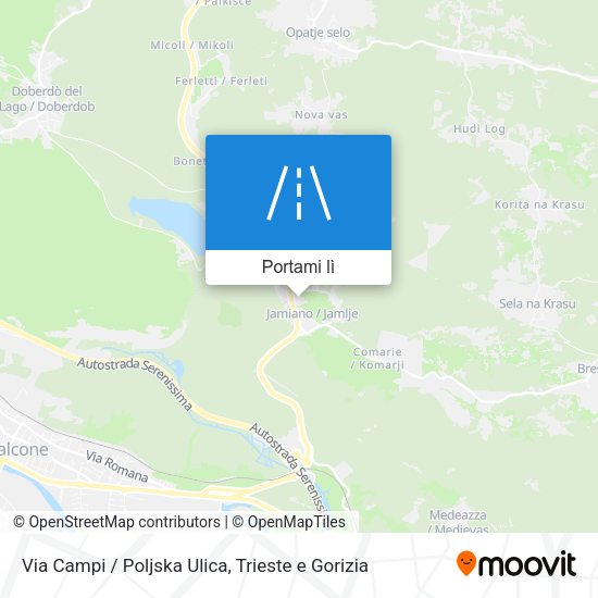 Mappa Via Campi / Poljska Ulica