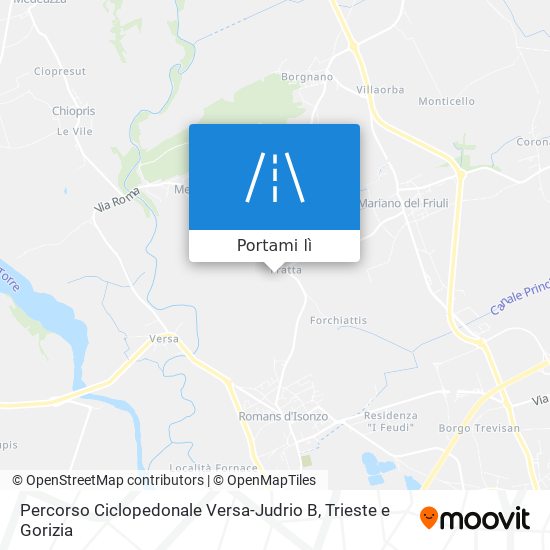 Mappa Percorso Ciclopedonale Versa-Judrio B