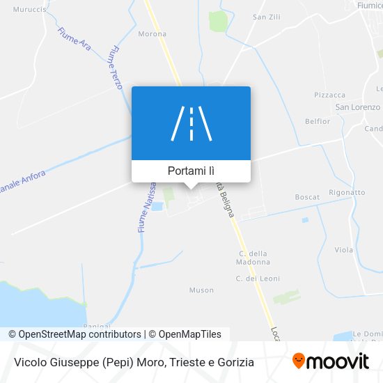 Mappa Vicolo Giuseppe (Pepi) Moro