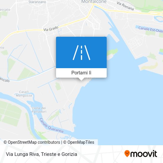 Mappa Via Lunga Riva