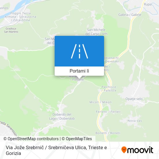 Mappa Via Jože Srebrnič / Srebrničeva Ulica
