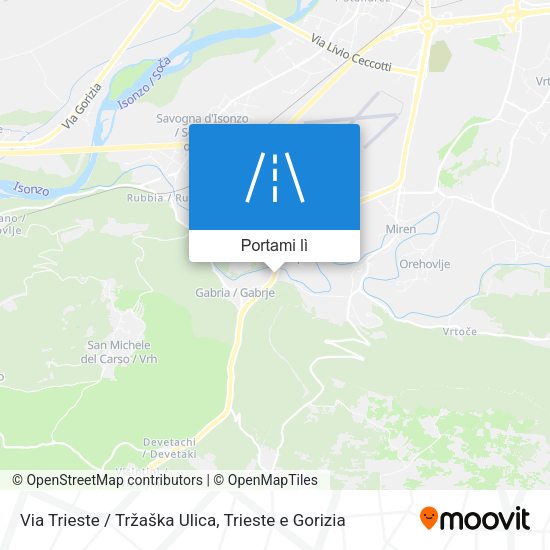 Mappa Via Trieste / Tržaška Ulica