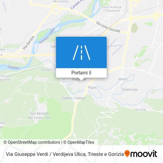 Mappa Via Giuseppe Verdi / Verdijeva Ulica
