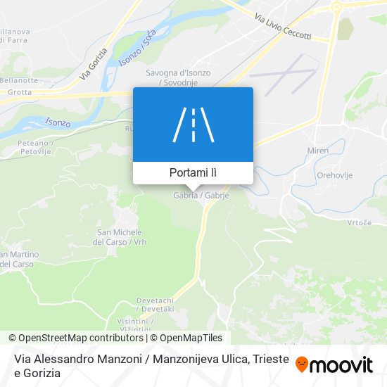 Mappa Via Alessandro Manzoni / Manzonijeva Ulica