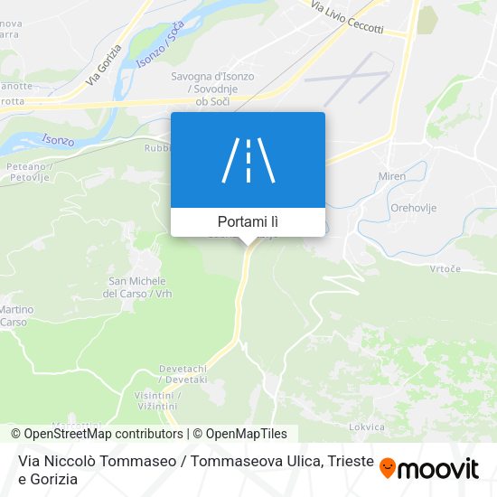 Mappa Via Niccolò Tommaseo / Tommaseova Ulica