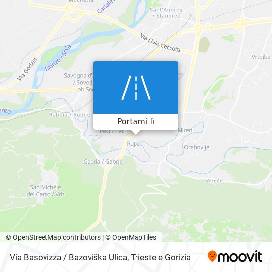 Mappa Via Basovizza / Bazoviška Ulica