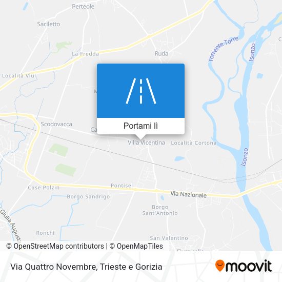 Mappa Via Quattro Novembre