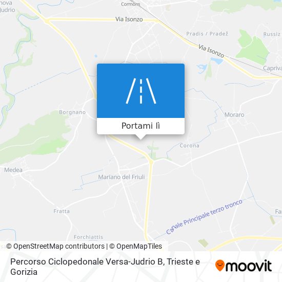 Mappa Percorso Ciclopedonale Versa-Judrio B