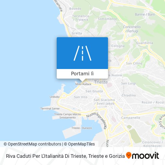 Mappa Riva Caduti Per L'Italianità Di Trieste