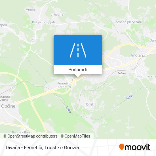 Mappa Divača - Fernetiči