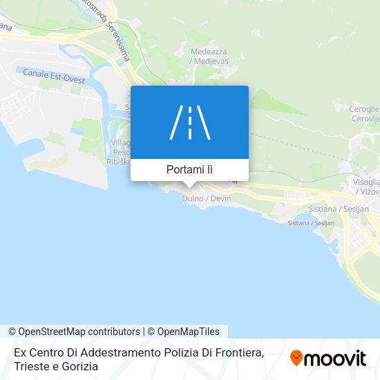 Mappa Ex Centro Di Addestramento Polizia Di Frontiera