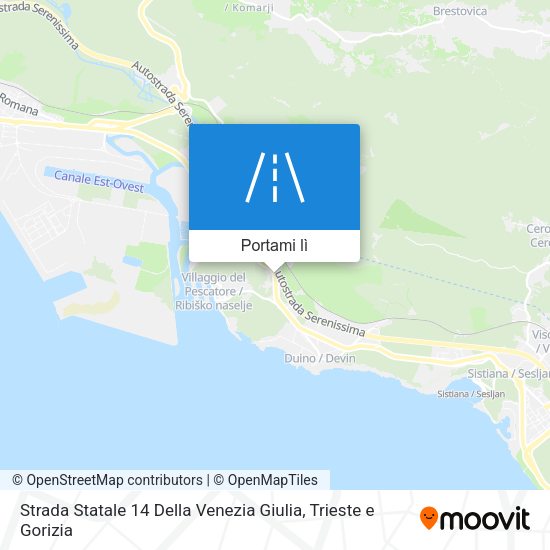 Mappa Strada Statale 14 Della Venezia Giulia