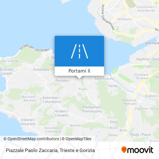 Mappa Piazzale Paolo Zaccaria