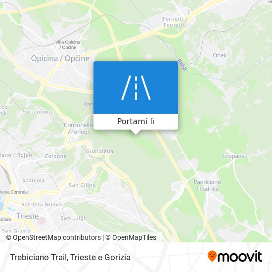 Mappa Trebiciano Trail