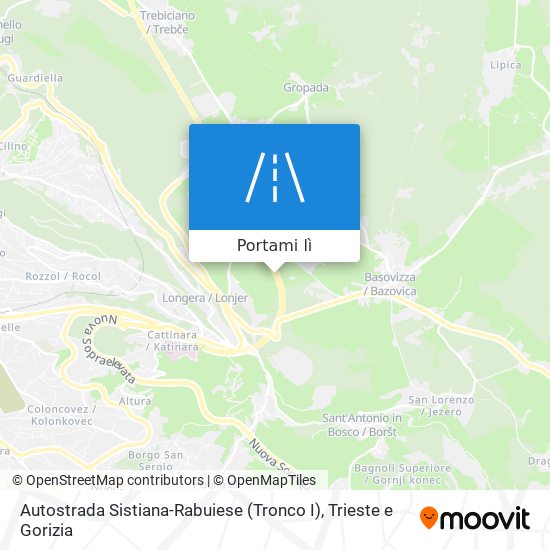 Mappa Autostrada Sistiana-Rabuiese (Tronco I)