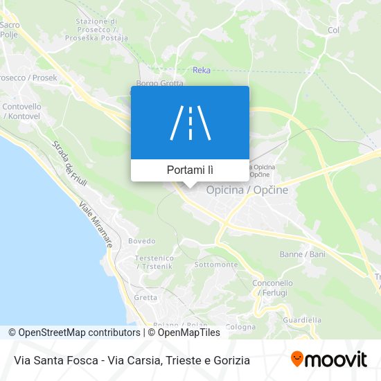 Mappa Via Santa Fosca - Via Carsia