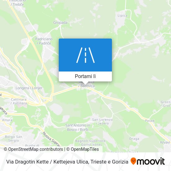Mappa Via Dragotin Kette / Kettejeva Ulica