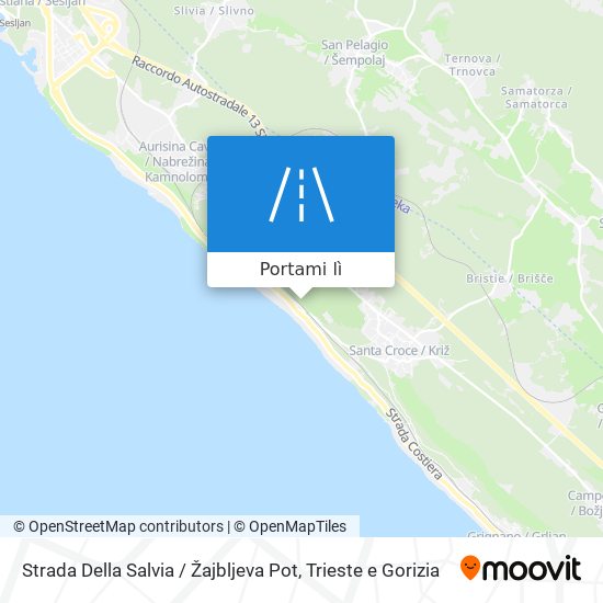 Mappa Strada Della Salvia / Žajbljeva Pot