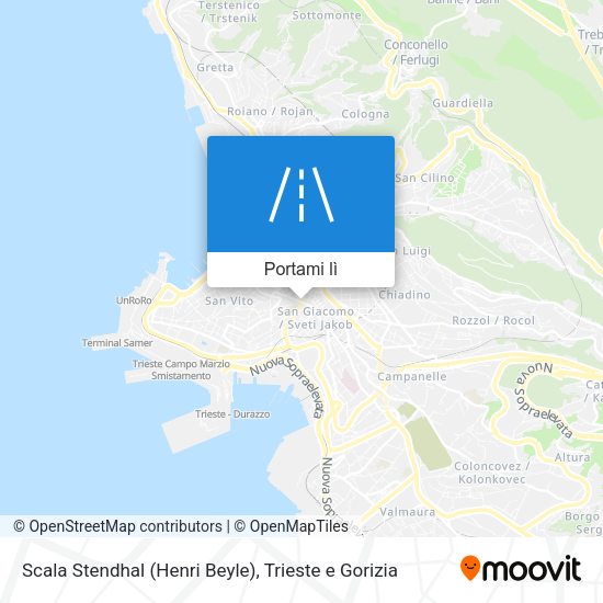 Mappa Scala Stendhal (Henri Beyle)