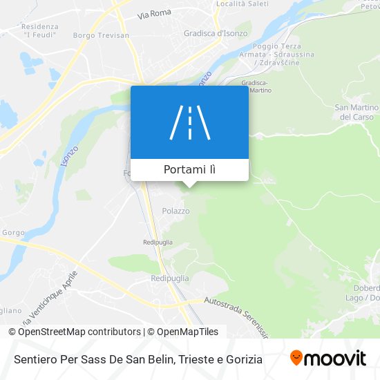 Mappa Sentiero Per Sass De San Belin