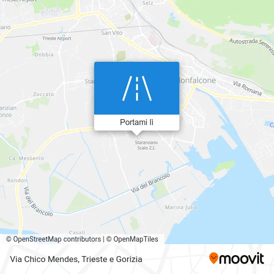 Mappa Via Chico Mendes