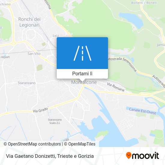 Mappa Via Gaetano Donizetti
