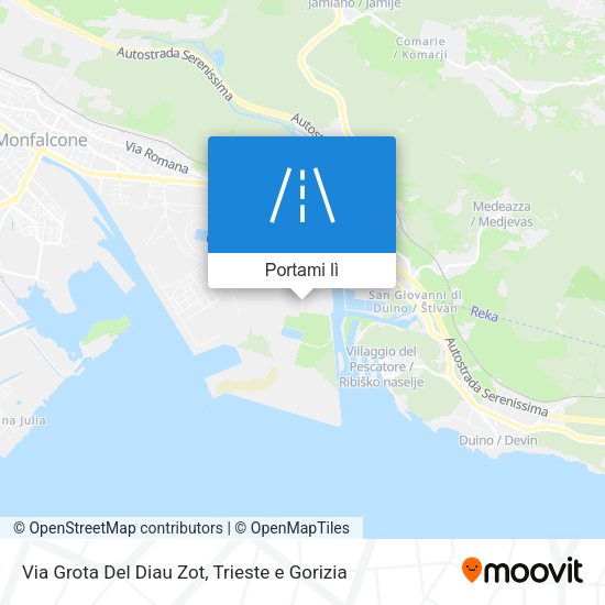 Mappa Via Grota Del Diau Zot