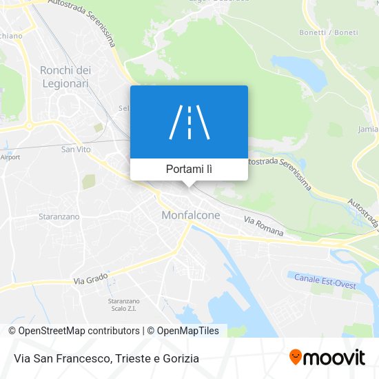 Mappa Via San Francesco
