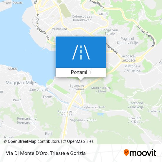 Mappa Via Di Monte D'Oro