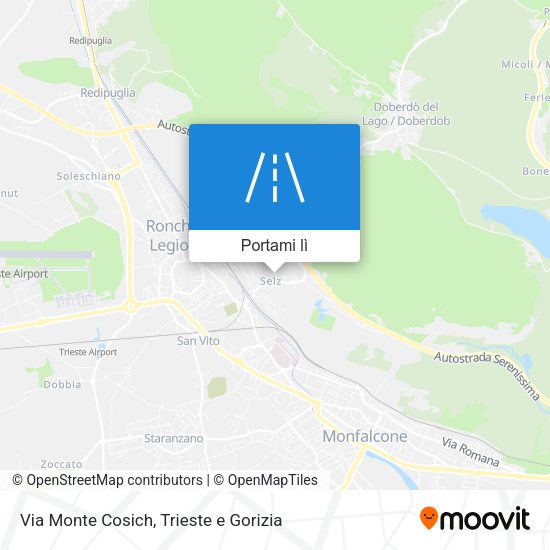 Mappa Via Monte Cosich