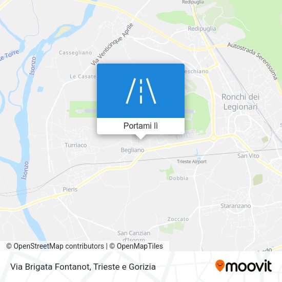 Mappa Via Brigata Fontanot