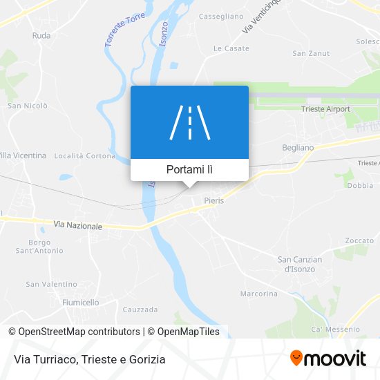 Mappa Via Turriaco