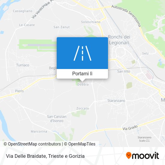 Mappa Via Delle Braidate