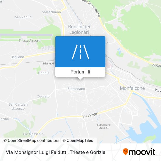 Mappa Via Monsignor Luigi Faidutti