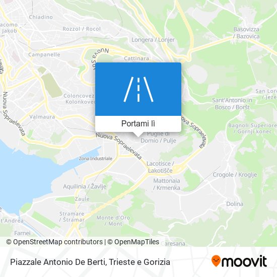 Mappa Piazzale Antonio De Berti