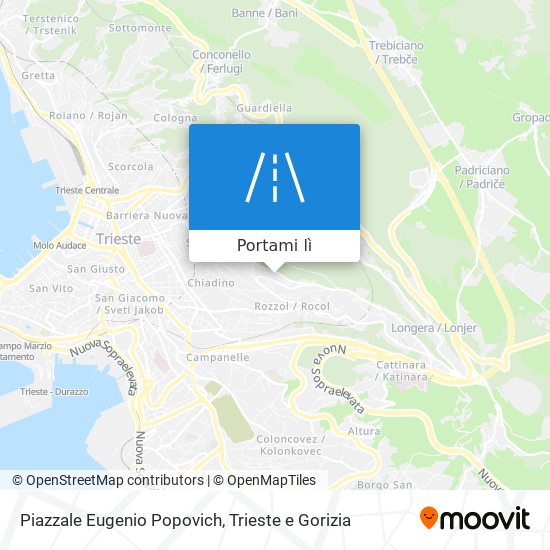 Mappa Piazzale Eugenio Popovich