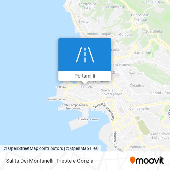 Mappa Salita Dei Montanelli
