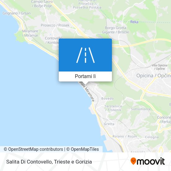 Mappa Salita Di Contovello