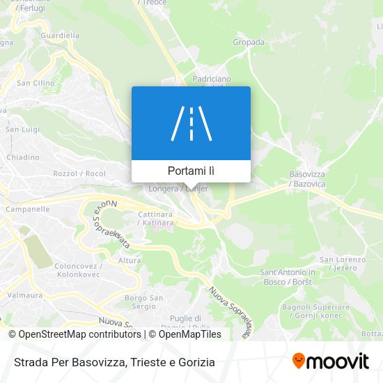 Mappa Strada Per Basovizza