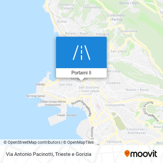 Mappa Via Antonio Pacinotti