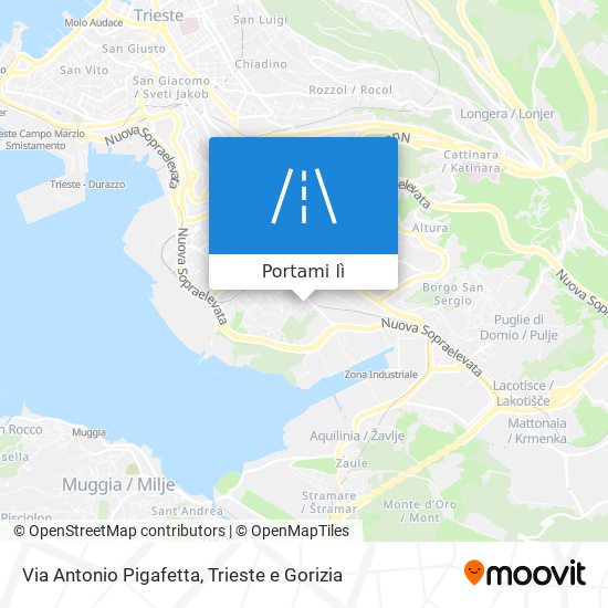 Mappa Via Antonio Pigafetta