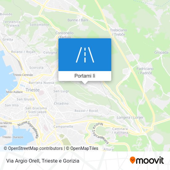 Mappa Via Argio Orell